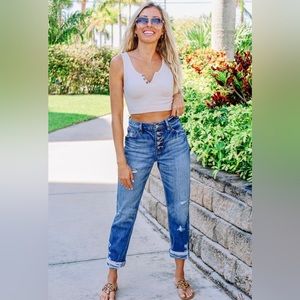 KanCan Blue Boyfriend Jeans